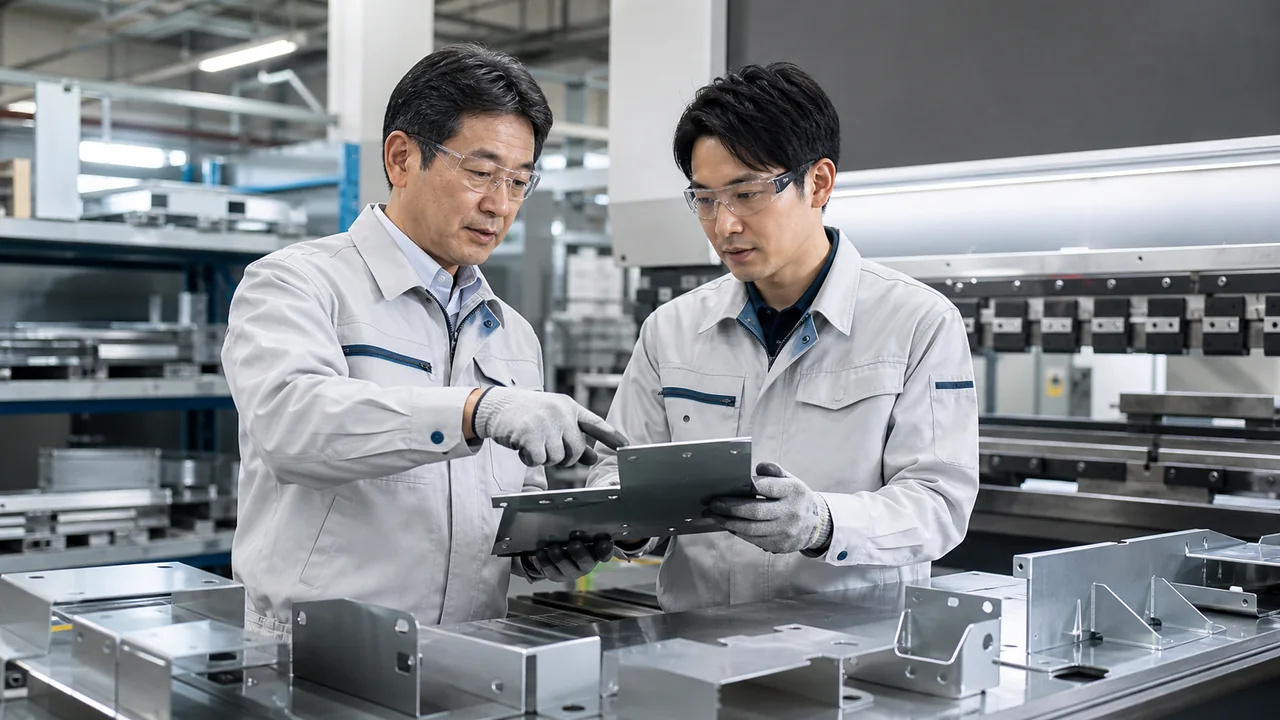 板金加工の技能と設備を後継者へ引き継ぐ現場確認の風景